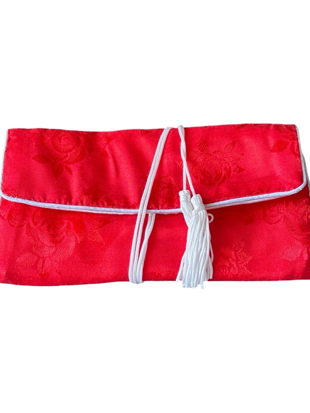 Red Satin Tassel Jewelry Organizer